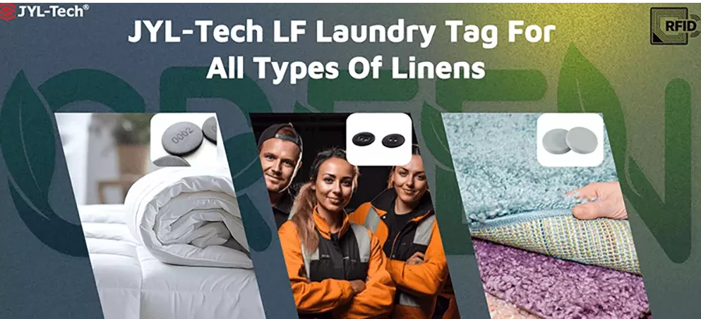 Étiquette de blanchisserie JYL-Tech UHF pour tous les types de linge de maison, vêtements, tapis et vadrouilles