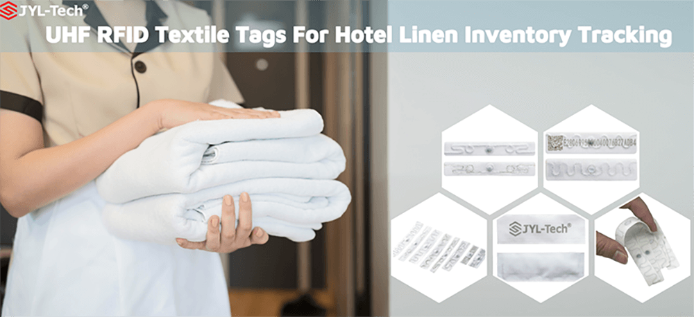 Étiquettes textiles RFID UHF pour le suivi des stocks de linge d'hôtel