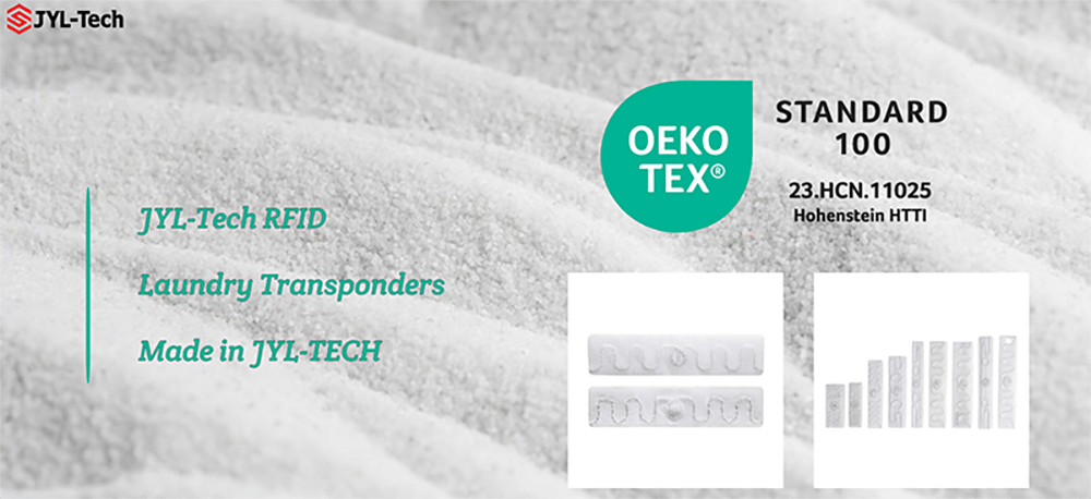 Les transpondeurs de blanchisserie RFID JYL-Tech sont désormais certifiés OEKO-TEX® !